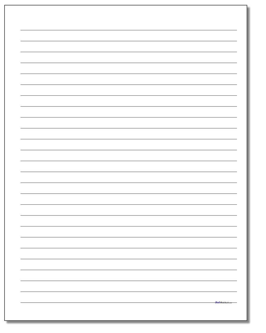 Lined Paper Microsoft Word Template Free Printable Template