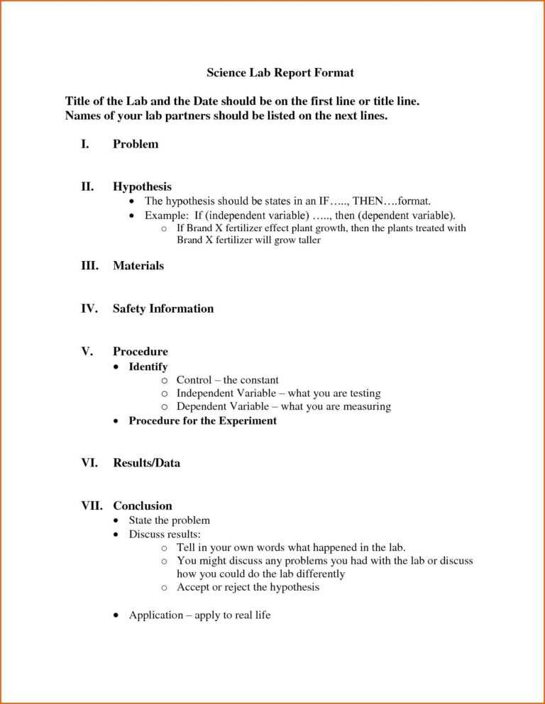 Template Lab Report Word Surprising Ideas Sample Physics Within