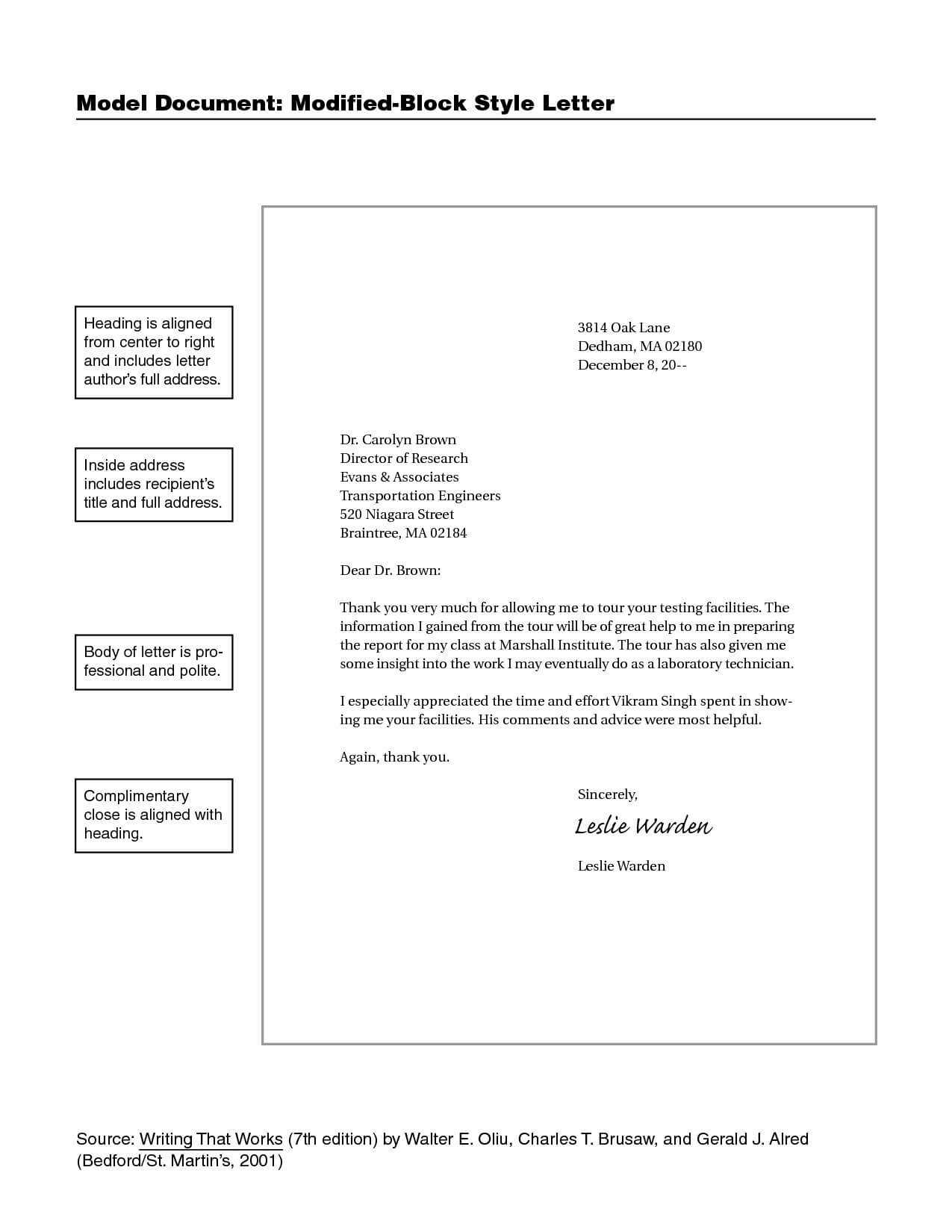 12 Example Of Semi Block Style Business Letter Leterformat With 