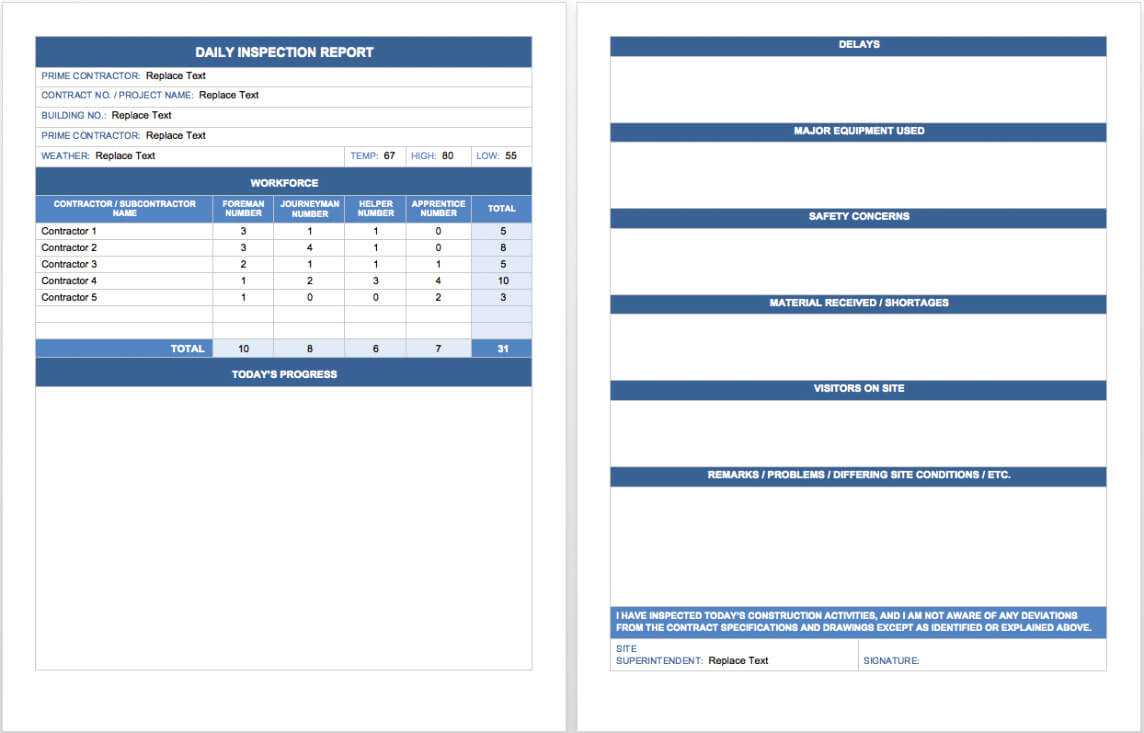 Ms Word Templates For Project Report 