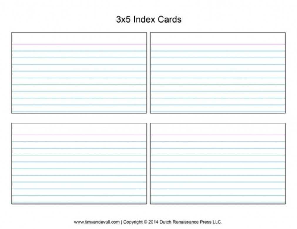 Free Printable 4x6 Index Cards