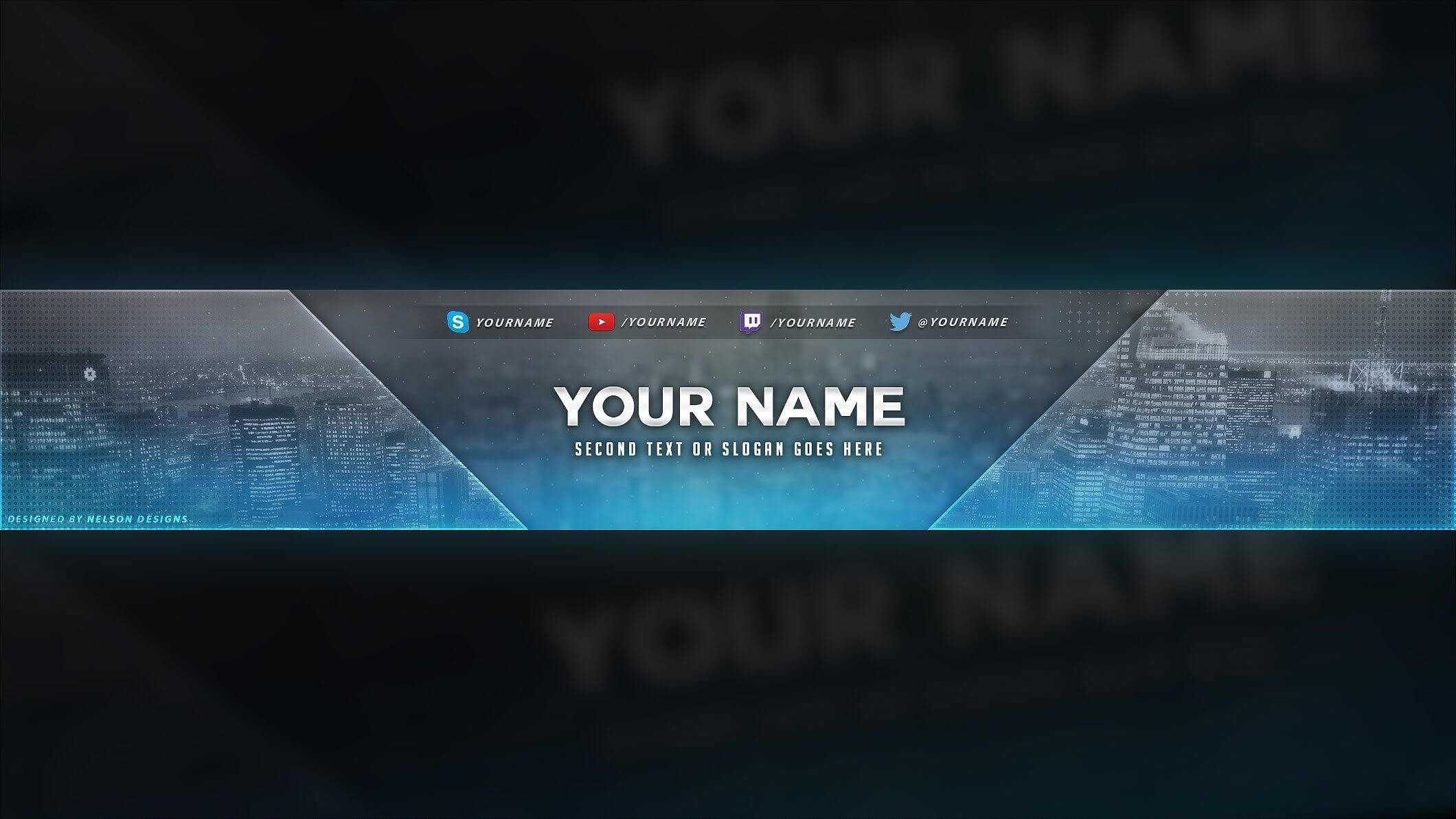 youtube banner template photoshop download free