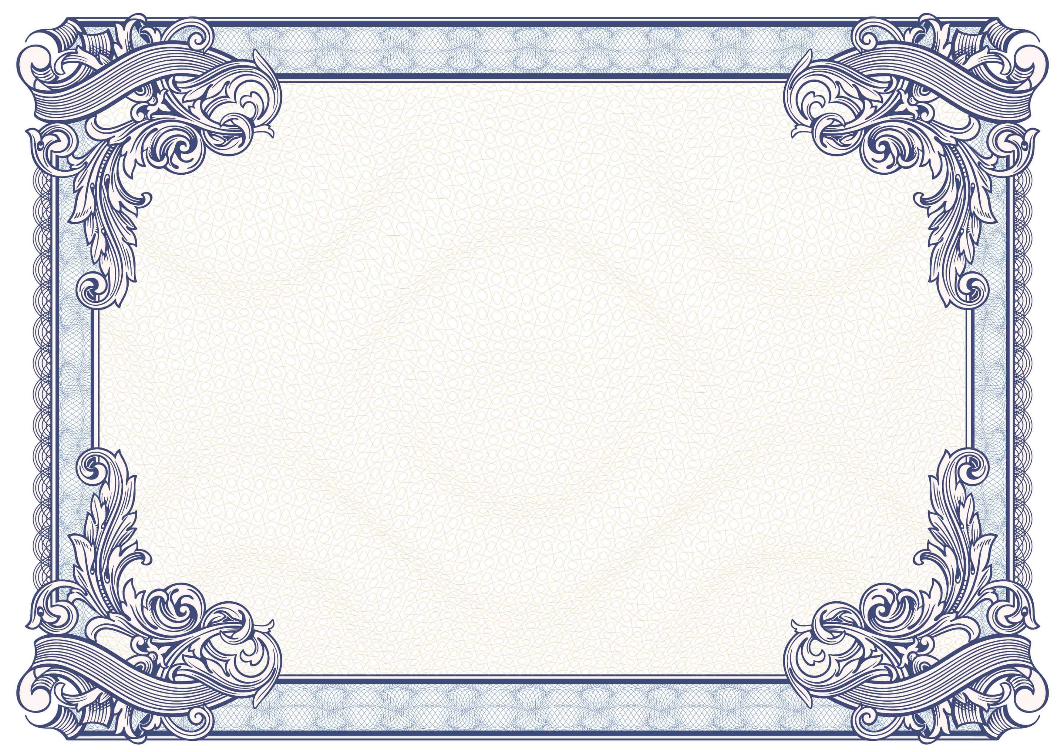 borders for certificates templates