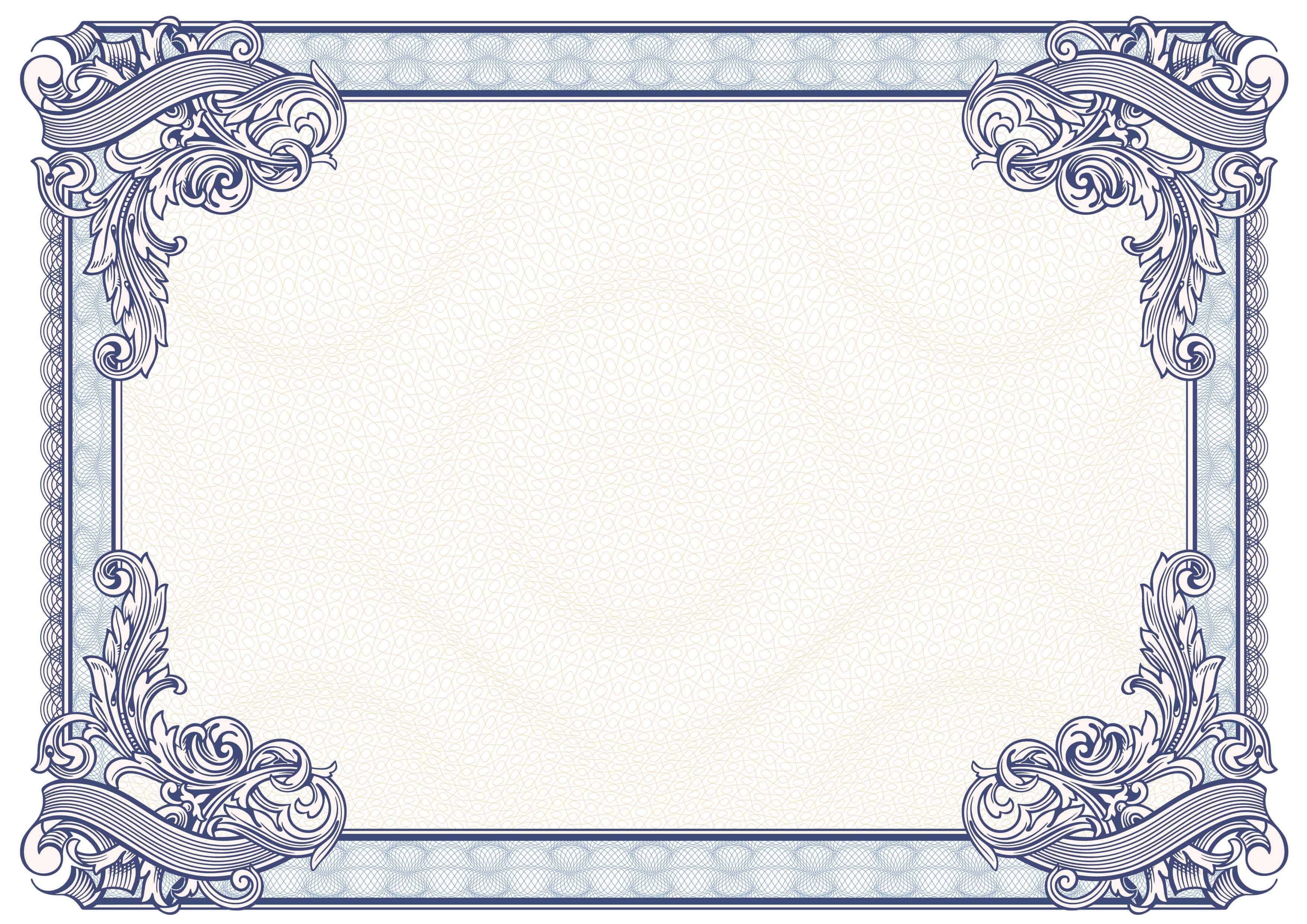 Formal Border Design For Certificate