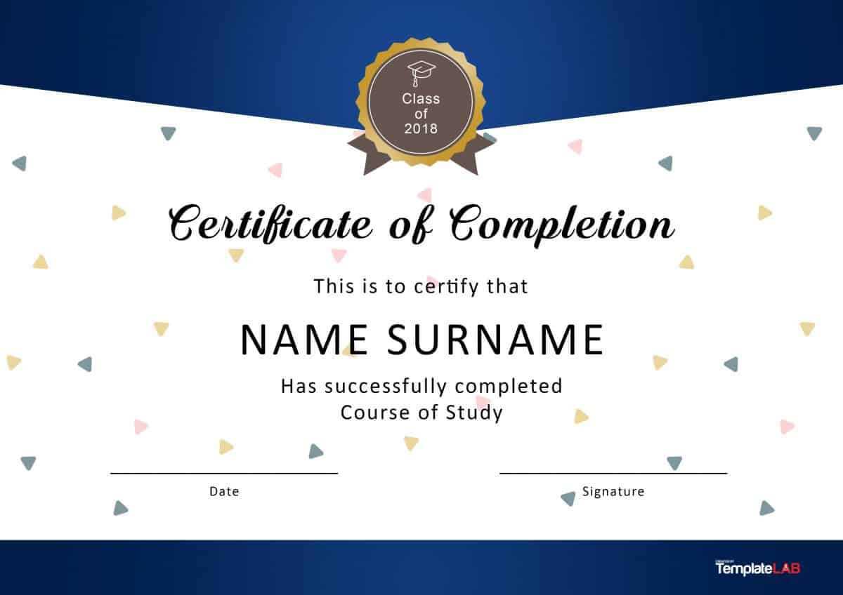 40 Fantastic Certificate Of Completion Templates Word With School 