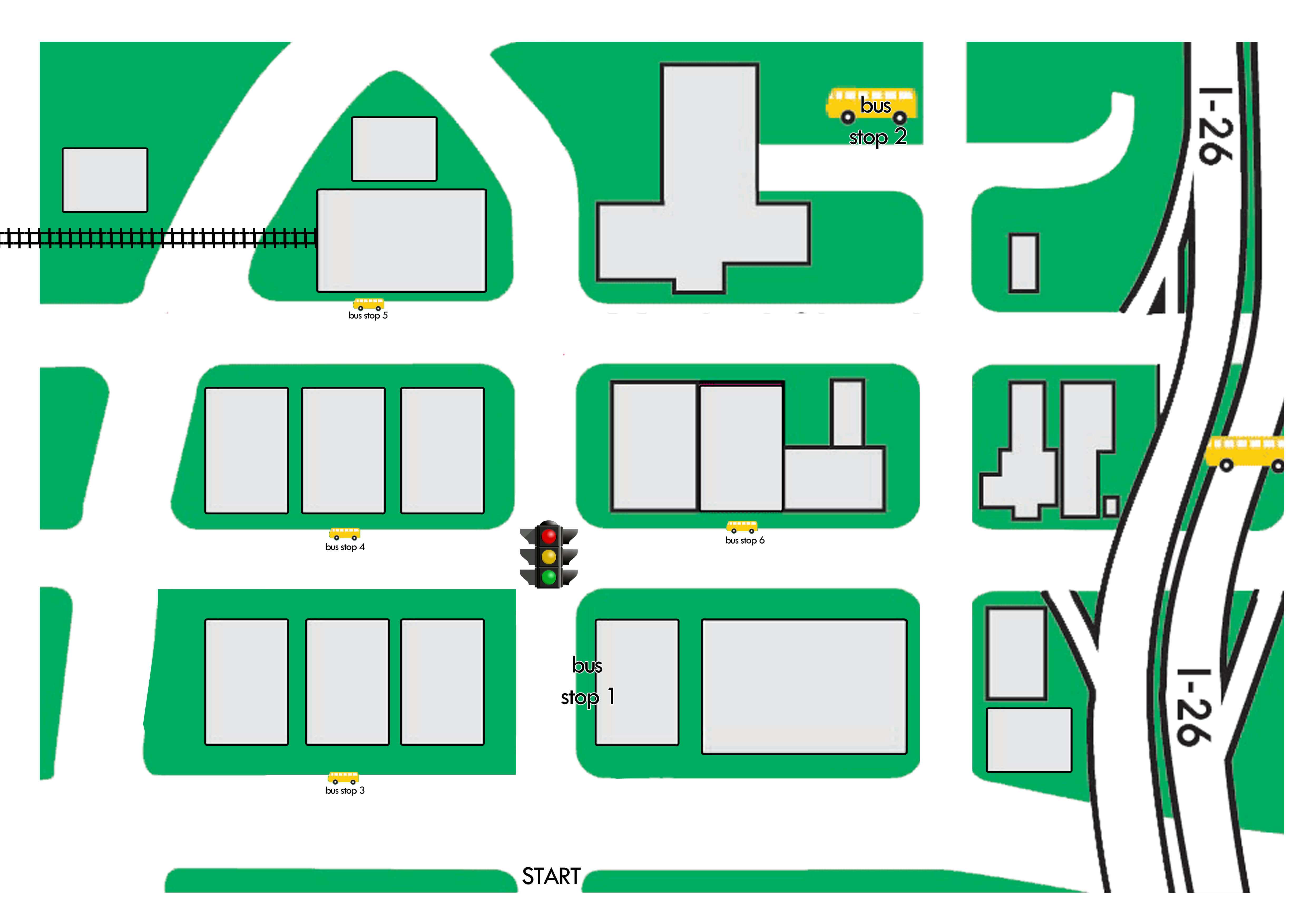 Blank Town Map Template