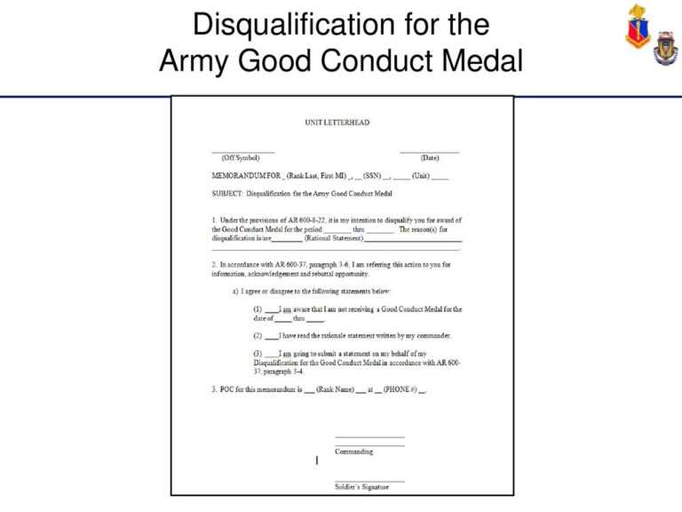 Administer Awards And Decorations Ppt Download In Army Good Conduct Medal Certificate Template