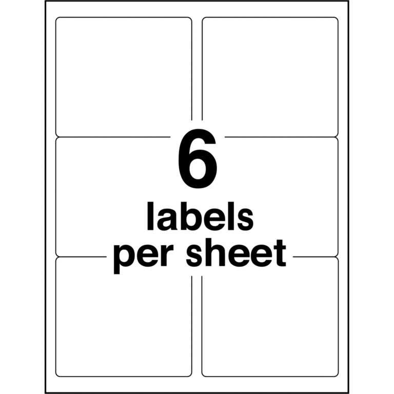 Labels 8 Per Sheet Template Word