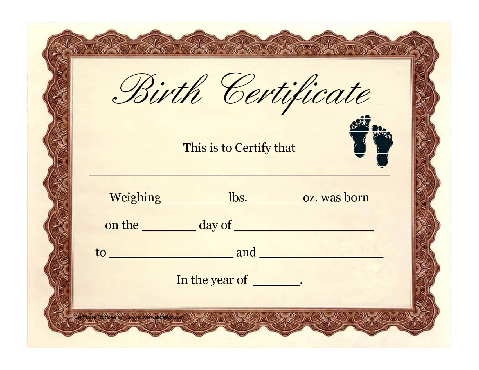 Best Photos Of Printable Fake Birth Certificates Baby Intended For