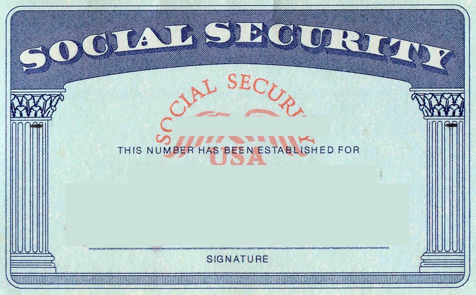 Fake Social Security Card Template Download