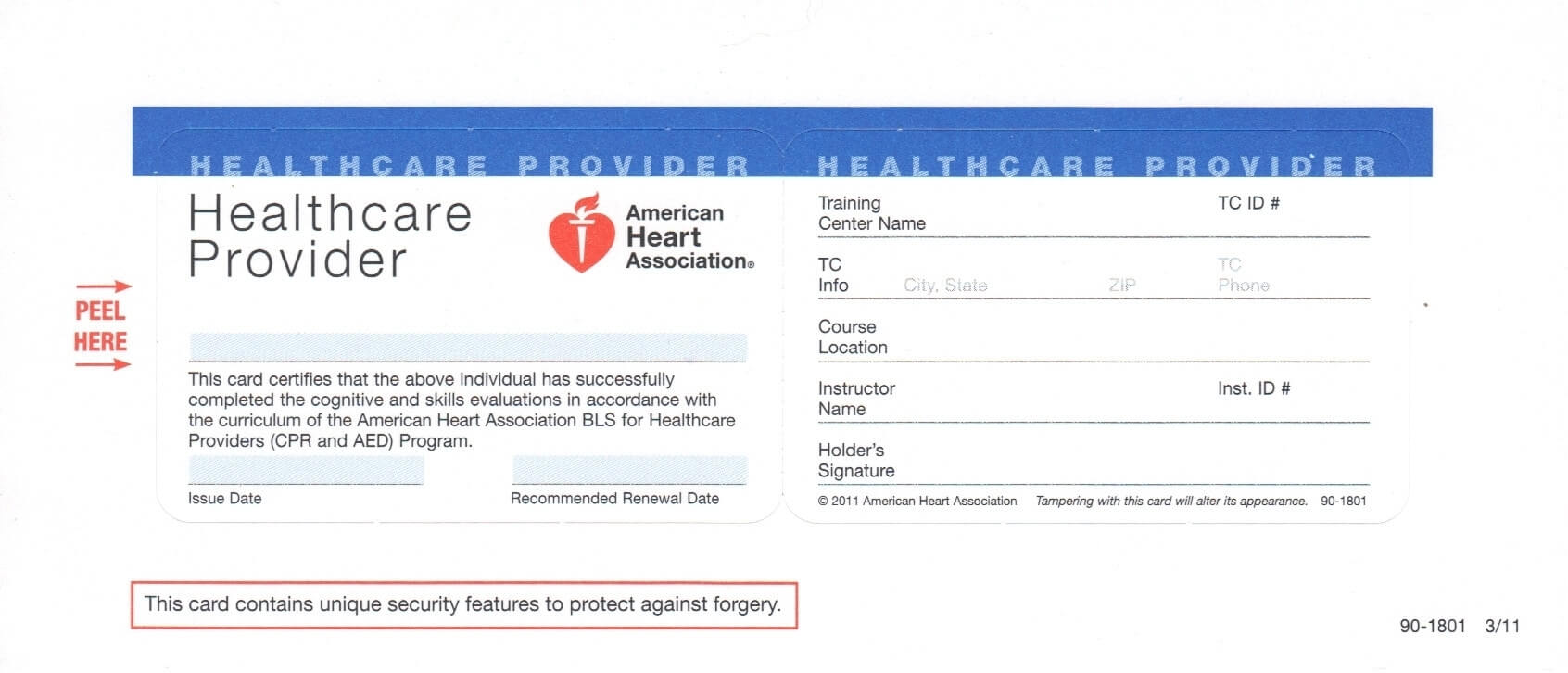 Printable Cpr Card American Heart Association Printable Cards