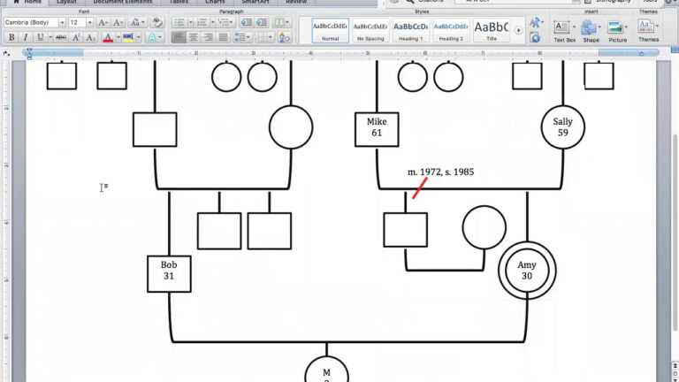 genogram on word social work