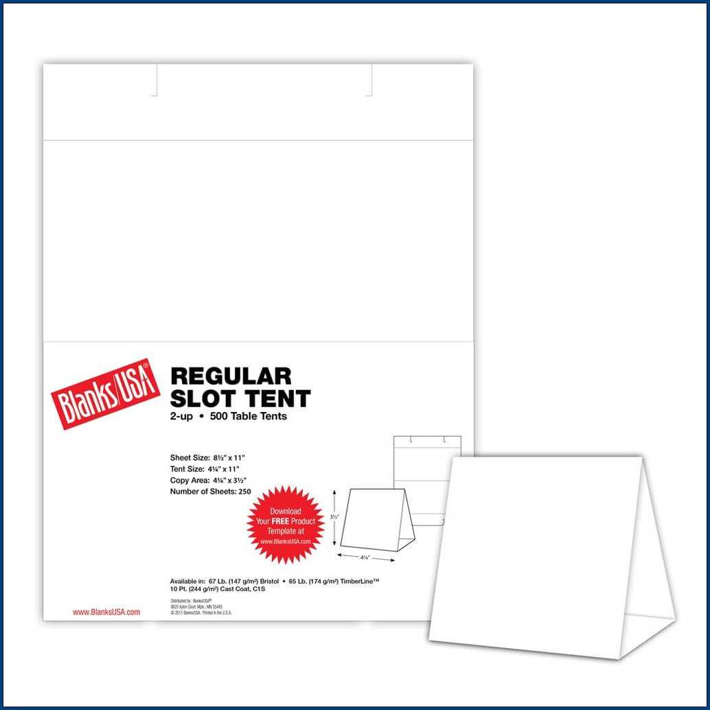 Blank Table Tent Template