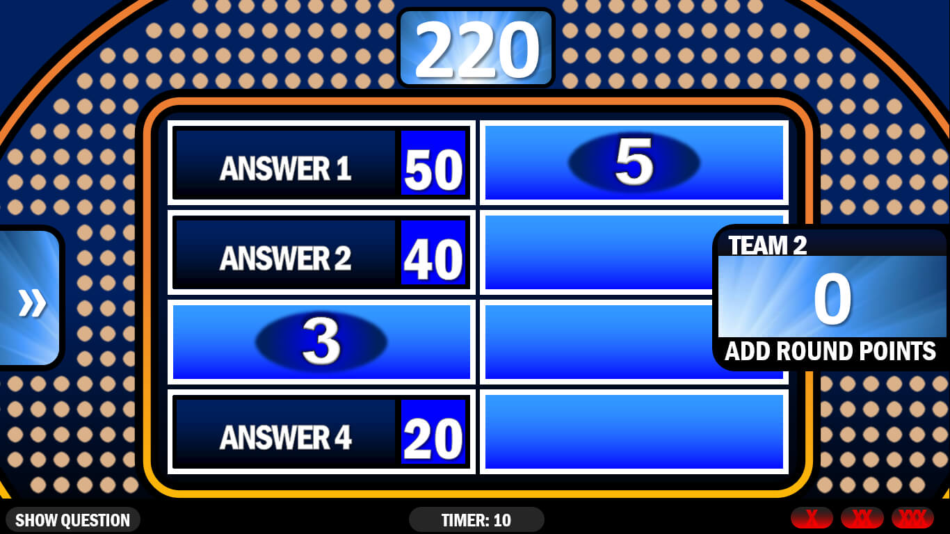Family Feud Game Template Powerpoint Free Thegreenerleithsocial org
