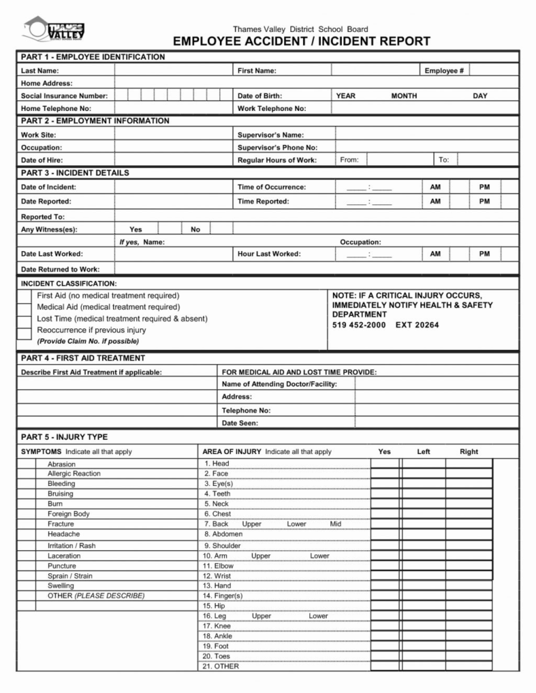 incident-report-form-qld-template