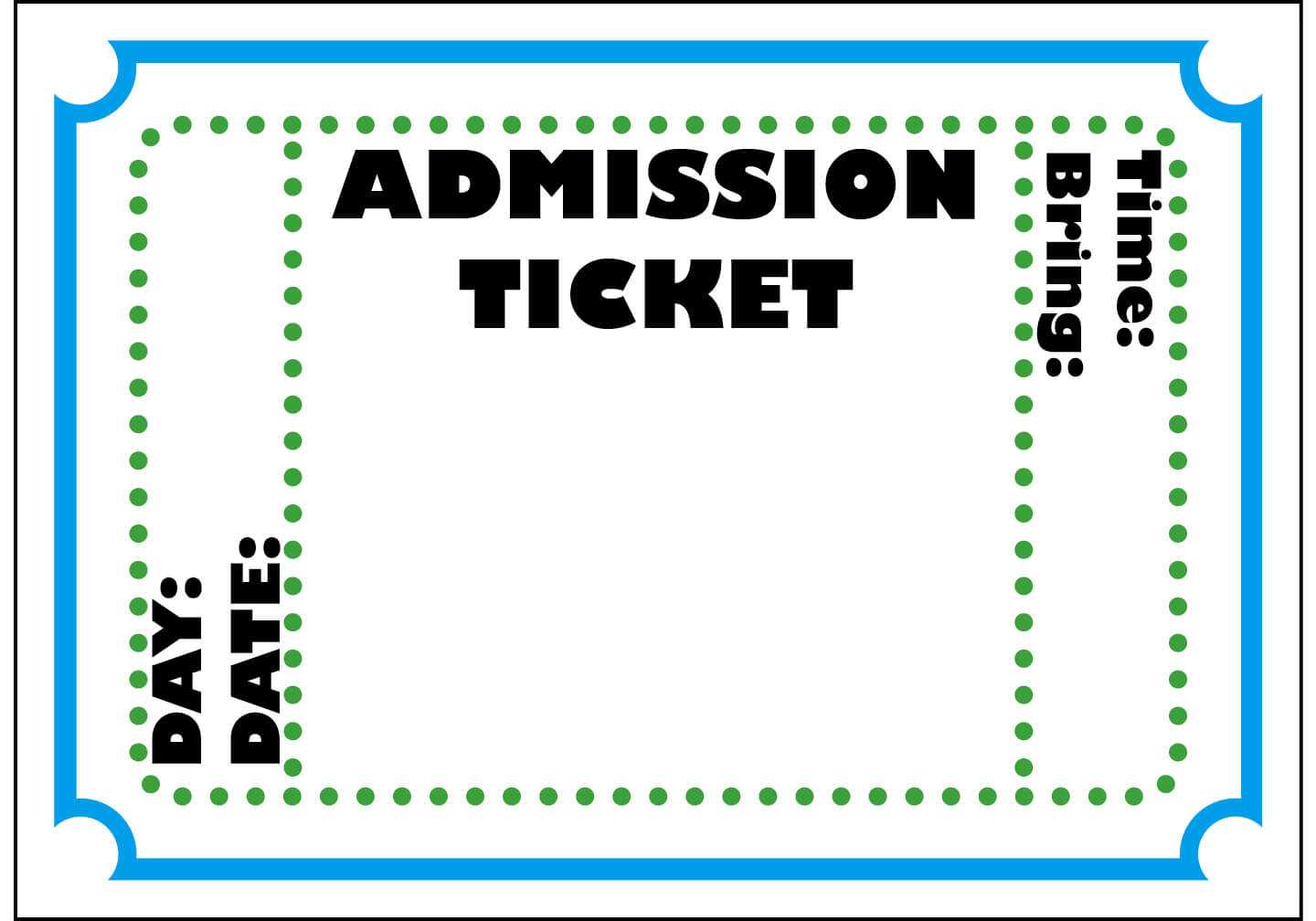 Free Ticket Templates Printable