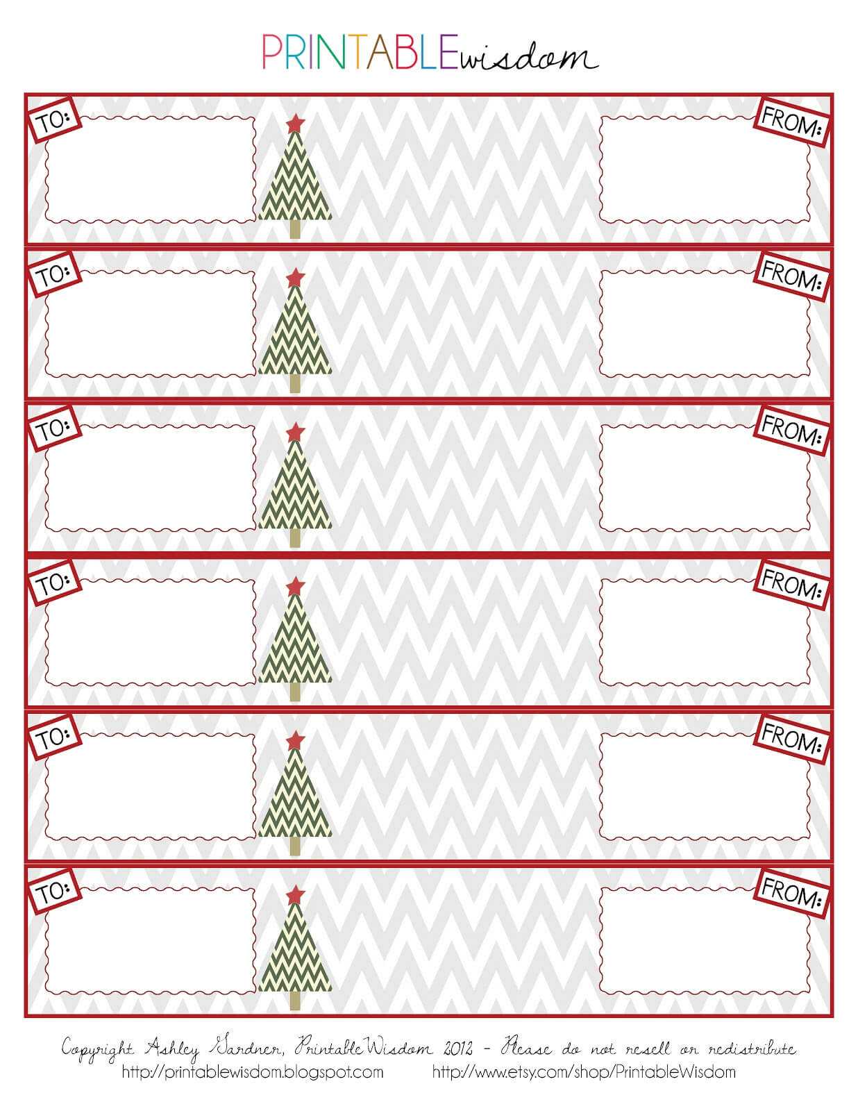 Free Printable Holiday Mailing Labels