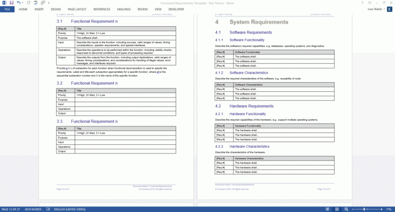 Product Requirements Document Template Word