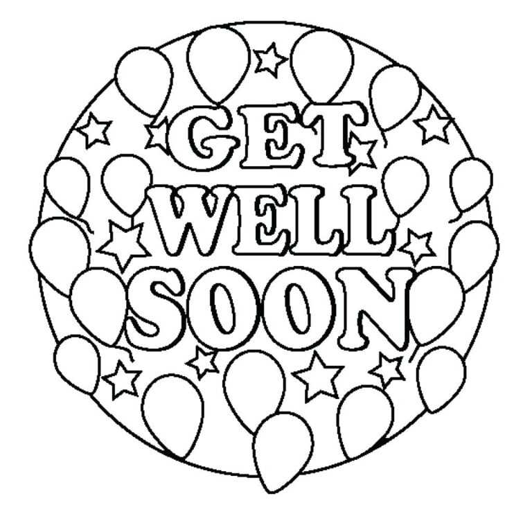 Get Well Soon Doodle Coloring Page | Free Printable Coloring throughout ...