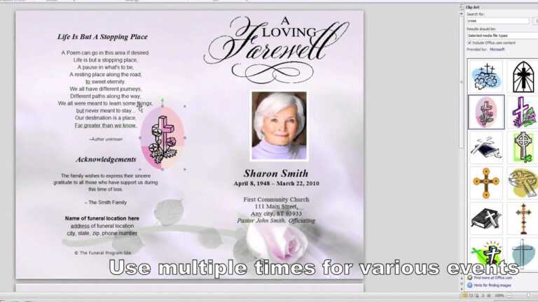 How To Make A Funeral Program In Word Throughout Free Obituary Template 