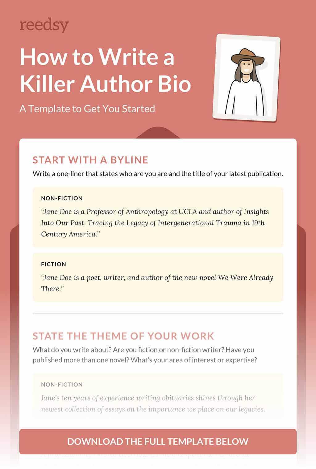 How To Write A Memorable Author Bio With Template Throughout Bio Card Template Professional 