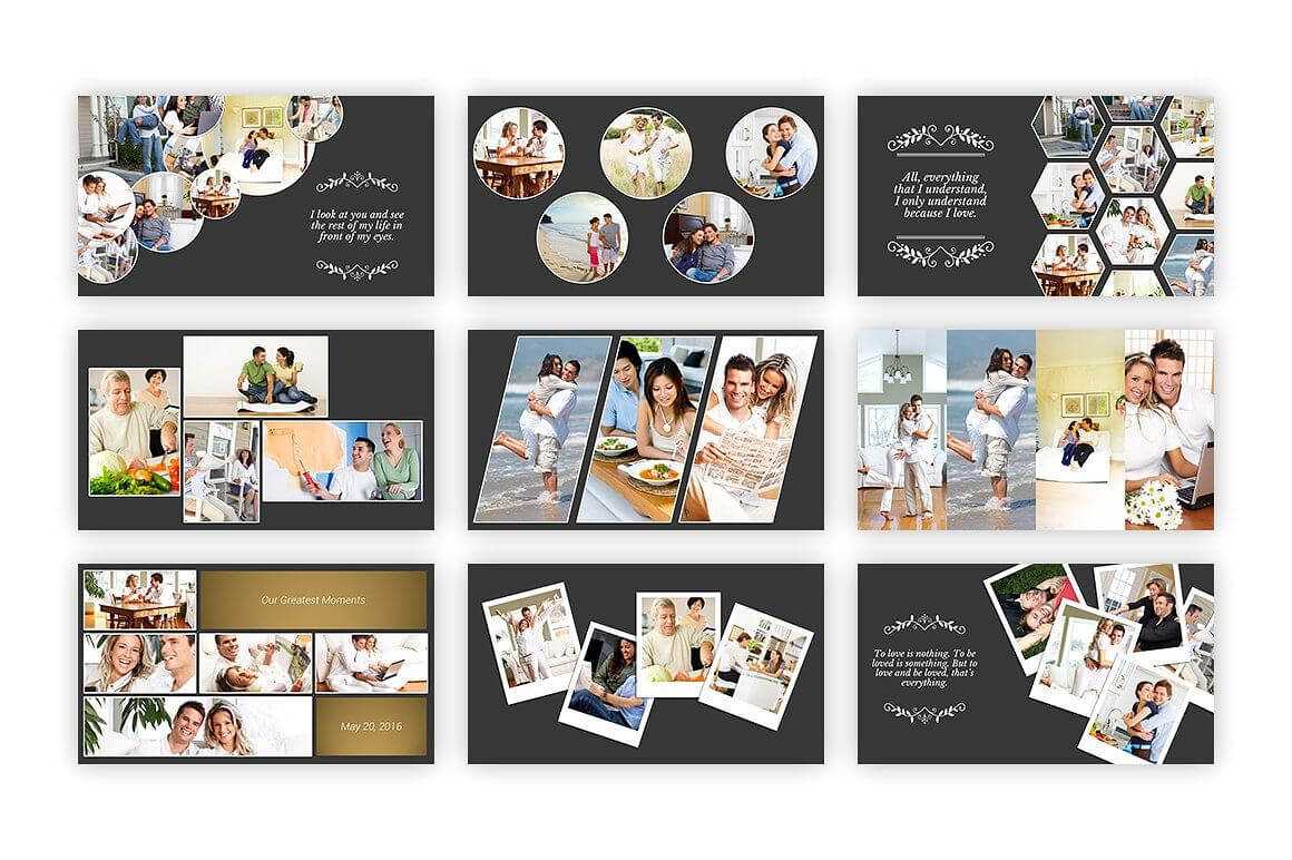 Kolase Powerpoint Template collage perfect album family In Powerpoint Photo Album Template