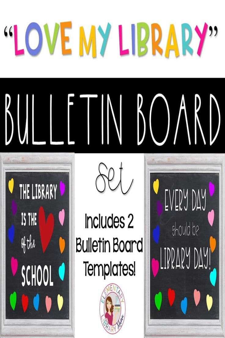 Love My Library Bulletin Board Templates Clipart Pertaining To 