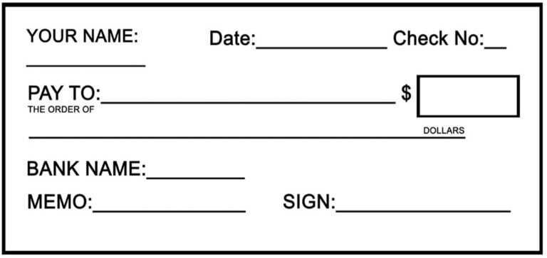 Novelty Check Template. Blank That Can Be Enlarged For For Fun Blank ...
