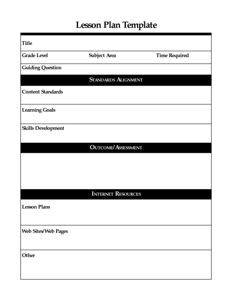 Outstanding Lesson Plan Book Template Printable Ideas Free Throughout ...