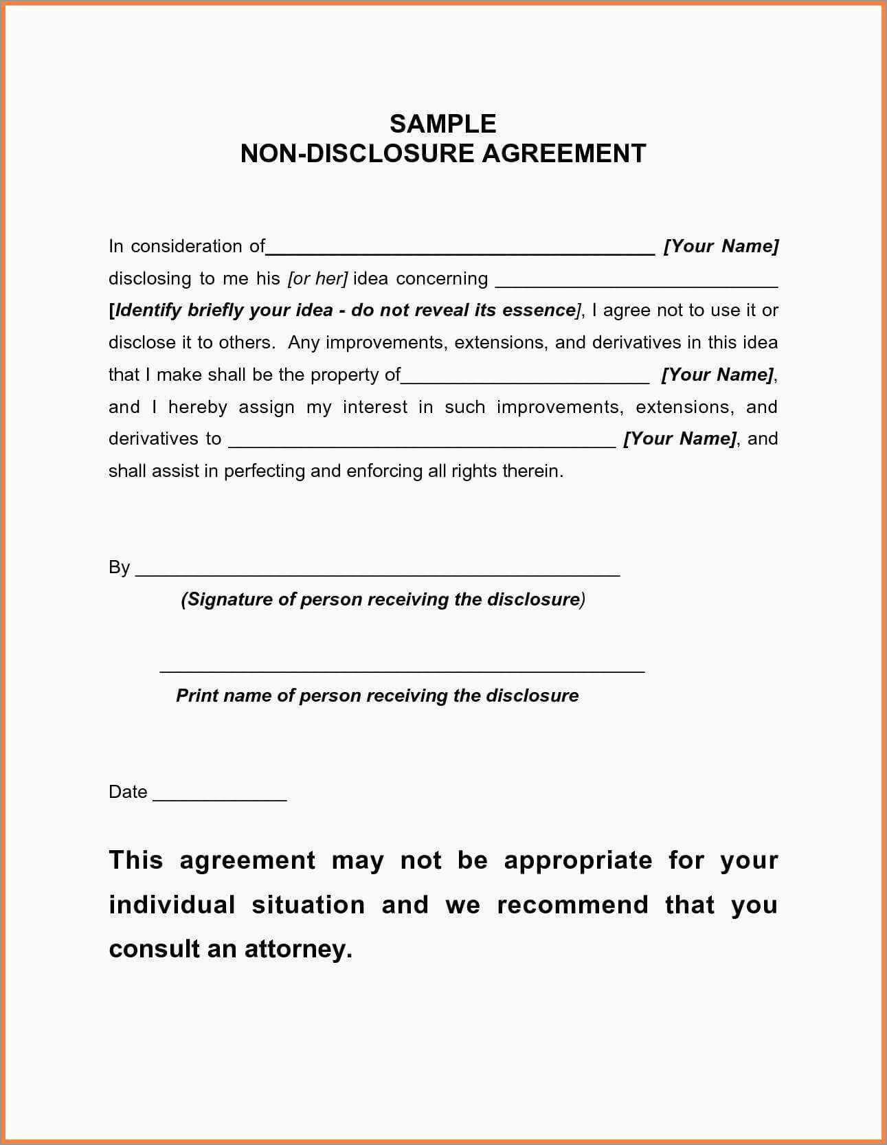 Supplier Confidentiality Agreement Template Unique 10 Inside Nda 