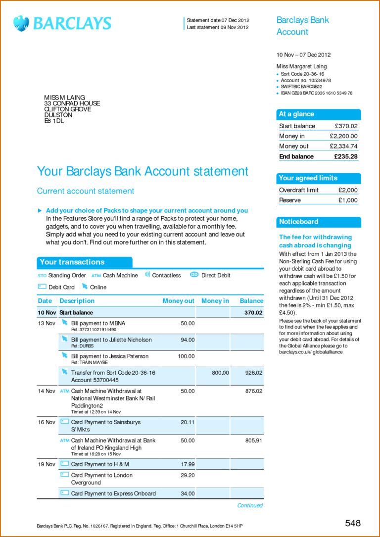 viewing-gallery-for-bank-account-statement-in-2019-throughout-credit